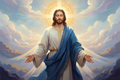 Jesus with Glowing Halo